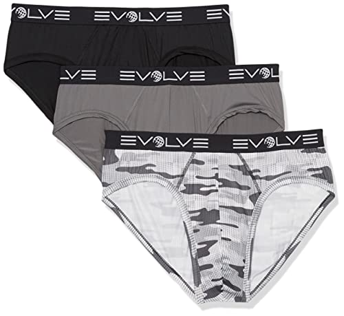 Evolve Men's Micro Sport 3 Pack No Show Briefs