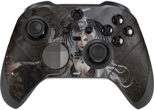 Skinit Decal Gaming Skin Compatible with Xbox Elite Wireless Controller Series 2 - Officially Licensed Nene Thomas Gothic Princess with Silver Dragon by Nene Thomas Design