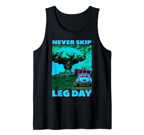 Never Skip Leg Day Levantamiento de pesas Culturismo Muscular Gym Camiseta sin Mangas