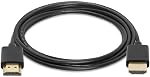 Cmple - Ultra Thin HDMI Cable 10 Feet High Speed 4k@60Hz Slim Flexible HDMI 2.0 Type-A Male to Male Cord Ethernet, ARC, 3D, 4k, 2k, 1080p - Black