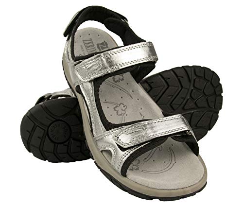 Sandalias de trekking para mujer Zerimar en plata: comodidad y estilo para tus rutas de verano