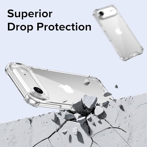 Image of ExpressBfor iPhone Air Case Cover | Anti-Scratch | Soft Shockproof Cushion Corners Camera Protection Back Cover | Hard Transparent Back Cover Case for iPhone Air - Clear