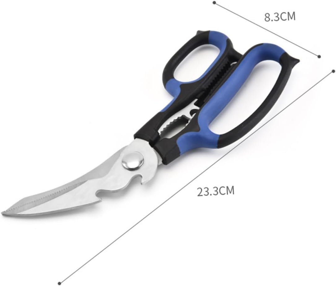 2pcs Stainless Steel Kitchen Shears Detachable Black Handles Heavy Duty Professional Bone Scissors for Chicken Steak Seafood
