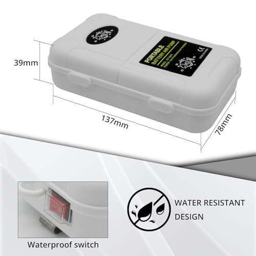 Image of Small Aerator for Fish 6 Gallons /19GPH-35GPH,Aerator for Bait Bucket,Adjustable USB Air Pump,Quiet Voice,with Car Cigarette Lighter, Suitable for Tropical Fish Enthusiasts and Fishing Enthusiasts