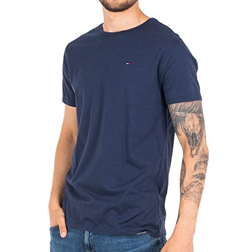 Tommy Jeans Tjm Xslim Jersey Tee Dm0dm04411, Maglietta a Maniche Corte Uomo, Blu (Black Iris), XXL