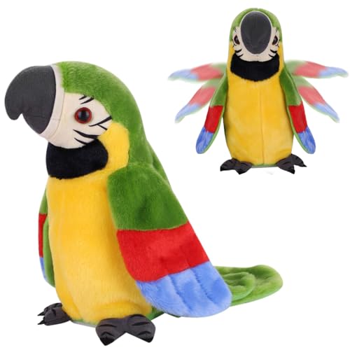 ITODA - Giocattolo Elettrico parlante Pappagallo per Bambini, Giocattolo educativo elettronico per Animali Domestici, Simpatico Pappagallo parlante