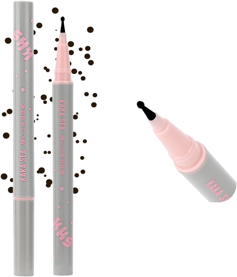 Lacrimal Nevus Pen, Freckle Pen, Natural Realistic Freckle Makeup Pen, Natural Waterproof Freckle Pen, Small Round Head Freckle Pen, Magical Spot Pen (Black)