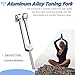 128 Hz Tuning Fork for Healing Chakra, Weighted Aluminum Alloy Fork with Silicone Reflex Hammer and Bag, Sound Therapy Meditation Musical Instrument