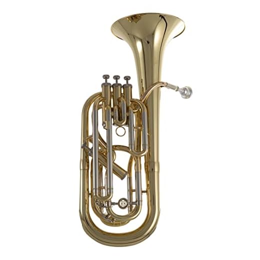 Roy Benson Sib-Barítono BH-302 (diámetro interior de alta precisión de 12,8-13,5 mm, campana de latón de Ø 21 cm, 1 de acción lateral, en un estuche ligero y fácil de transportar)