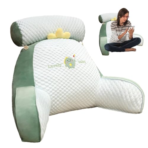 Generico Schienale Con Braccioli - per letto da lettura | Cuscini per braccioli ultra comodi per poltrona da letto per guardare la TV, leggere, lavorare sul laptop, giocare