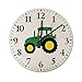 yyone Accurate Silent Non Ticking Battery Operated Wooden Decorative Wall Clock for Office Living Room Bedroom 10 Inches Round Wooden Wall Clock Tractor