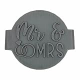 Mr & Mrs Cookie Stamp Fondant Embosser 6cm (2.36 inches) for Baking, Icing, Fondant, Biscuits, Cookie, Cupcake, Decoration - Made in UK - The Cookie Factory
