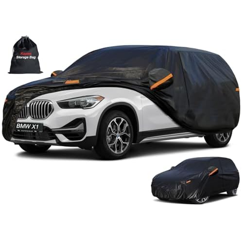 Kayme 7 Layers SUV Car Cover Custom Fit for BMW X1 (2009-2025) Waterproof All Weather for Automobiles, Outdoor Full Cover Rain Sun UV Protection. Cust