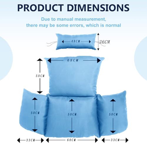 Cojín de exterior impermeable para hamaca de jardín tipo huevo 5
