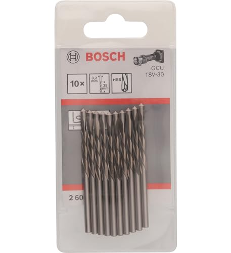 Bosch 10x Führungsspitzen-Schneidbit (für Trockenbauwand, Ø 3,2 mm, Professional Zubehör GCU 18V-30 Rotocut Fräser)