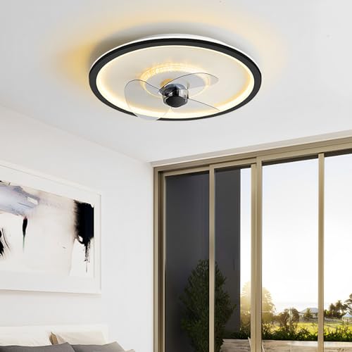 Plafonnier LED 112W avec ventilateur moderne réglable par télécommande - 4