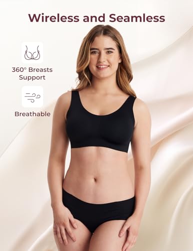Image of Momcozy Seamless Comfort Bra, Wireless Full-Coverage Everyday Wear, Invisible All-Day Support