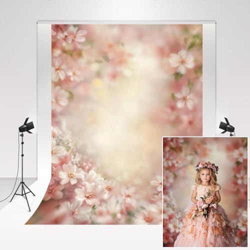 Toile de fond fleurs abstraites sans reflet pour séance photo maternité et bokeh