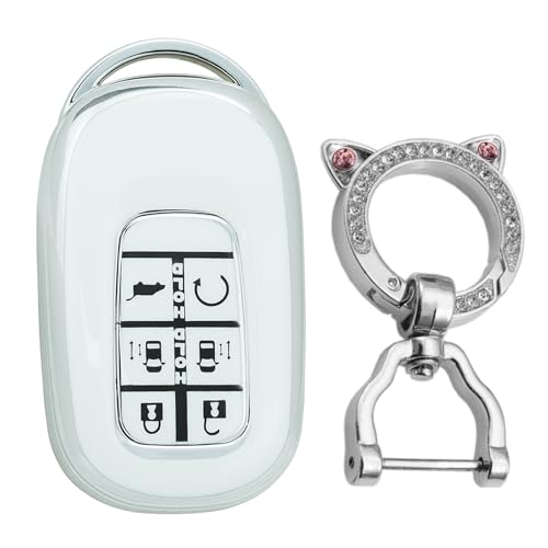 [KUNIO] �z���_��p 6�{�^�� �V���R�� �L�[�P�[�X �L�[�J�o�[ ���s Honda���� CIVIC �A�R�[�h CRV BREEZE JAZZ NP1 ENS1 Elysion �I�f�b�Z�C Odyssey e:HEV 2022-2024 �V�^ tpu 