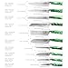 XYJ Authentic Since1986,Professional Knife Sets for Master Chefs,Knife Set with Bag,Case, Scissors,Culinary Kitchen Butcher Knives,Cooking Cutting,Damascus Laser Pattern (Green)
