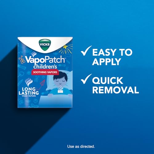 Image of Vicks Children's VapoPatch, Wearable Mess-Free Aroma Patch, Soothing & Comforting Non-Medicated Vicks Vapors, For Children Ages 6+, 5ct - Pack of 2