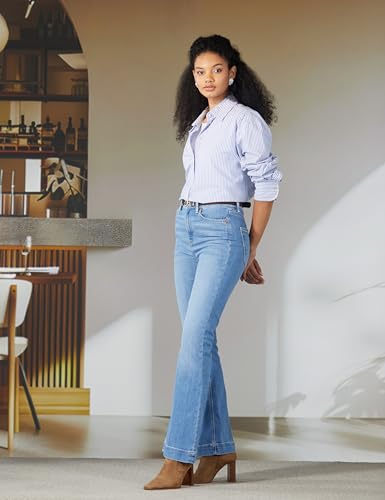 Image of Marks & Spencer Womens Light Wash High Rise Boyfriend Fit Jeans