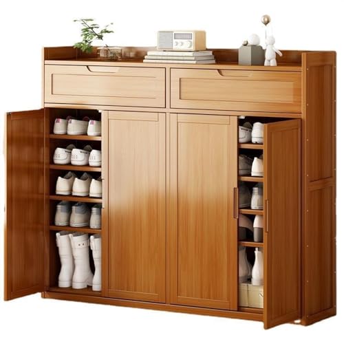 Hhmmei2024-23 Zapatero Zapatero Sencillo y Moderno for el hogar, Puerta de Armario for Zapatos, Almacenamiento Gran Capacidad, for balcón Madera Multicapa Gabinete de Almacenamiento de Zapatos