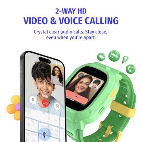 Image of Noise Junior Explorer 2 Delight Gift Box - Smart Watch for Kids with 4G SIM Compatibility, 2-Way Video & Voice Calling, Geofencing, Real-Time Location Monitoring via Google Maps (Happy Meadow)