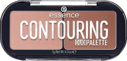 essence Contouring Duo Palette, Powder, No. 10 Lighter Skin, Brown, Instant Result, Matte, Vegan, Nanoparticles Free, No Perfume (7 g)