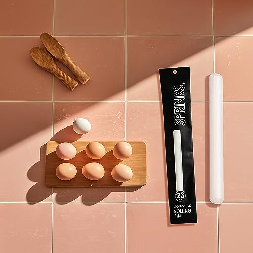 Sprinks Non Stick Rolling Pin | Perfect for Dough and Sugarcraft | Ideal for Baking Pizza Fondant Cookies and Bread | 23cm