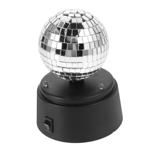 GOOHOCHY Strobe Light LED Dance Party Decorations Portable Rotating Ball Light with Mirror Reflection for Bars and Outdoor Events Easy One Button Operation Durable Design