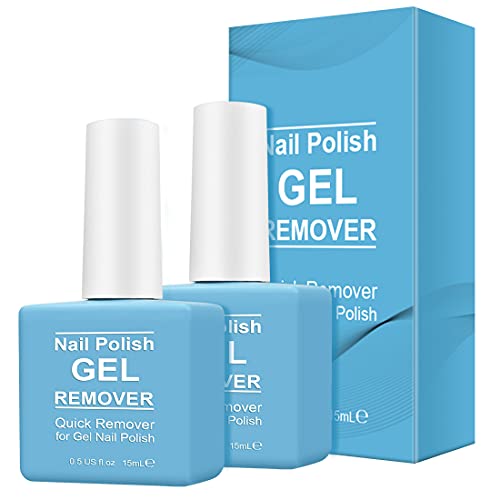 Gel Nail Polish Remover 2 Pack-Magic Gel Polish Remover Soak-Off Gel Polish-Quickly & Easily Remove Nail Polish in 5-6 Mins-Don't Hurt Your Nails Professional Non-Irritating Nail Polish Remover-15ml