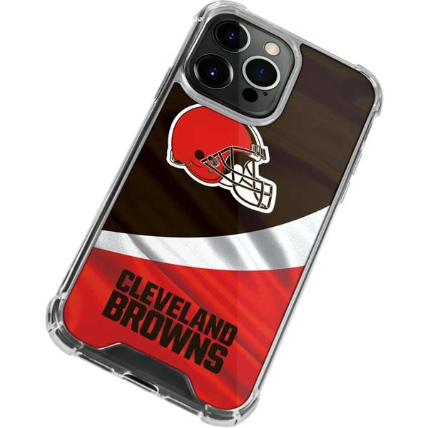 Skinit Clear Phone Case Compatible with iPhone 13 Pro Max - Officially Licensed NFL Cleveland Browns Design