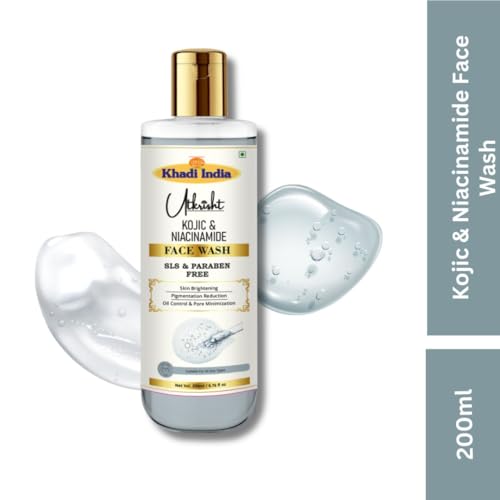 Image of Khadi Kojic & Niacinamide Face Wash 200ml | For Dark Spots, Pigmentation & Blemishes | Cleanses & Brightens Skin | SLS & Paraben Free | All Skin Types | Korean Skin Care for Men & Women