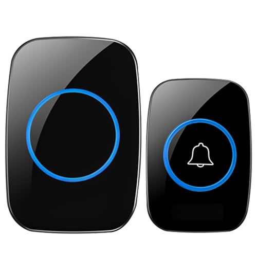 Zawaer Juego de timbre inalámbrico resistente al agua, alcance inalámbrico de 300 metros Timbre...