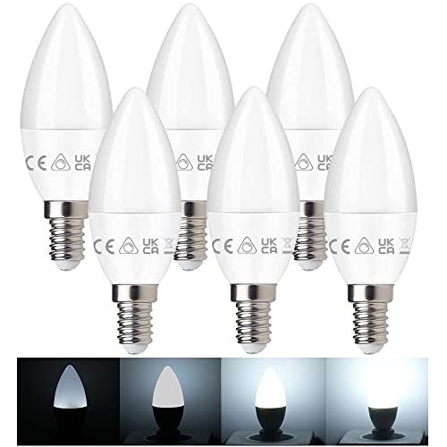 E14 LED 5W Candle Bulbs - 6 Pack