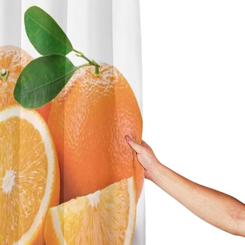 Rideau de douche imperméable imprimé orange 183x183 salle de bain - 4