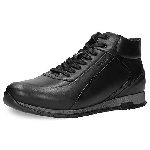 Basket Wojas Homme 9166 sneaker basse noire en cuir véritable de ville