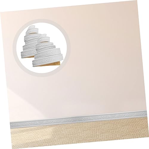 DOITOOL 1 Rolo De Decoração De Rodapé Borda De Papel De Parede Para Azulejos Tira De Calafetagem Rod
