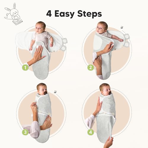 Image of 3pk Organic Swaddles for Newborns Girls, Boys & Hats (Aspire, 0-3M) | Soft Cotton Baby Sleep Sacks 0-3 Months, Breathable Baby Hats and Swaddles 0-3 Months, Newborn Essentials Must Haves
