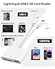 Aplimln Lecteur de Carte SD pour iPhone,de Carte SD USB C 3 en 1 avec USB, Adaptateur Cartes SD USB C Lecteur de Cartes pour iPhone 16/15/14/13/iPad/Samsung/Caméra