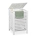 Relaxdays Cesto Portabiancheria, Sacco Porta Biancheria da 63 L, Estraibile, HLP: 65,5x45x45 cm, Legno di Noce, Naturale, Poliestere, Fibra immagine