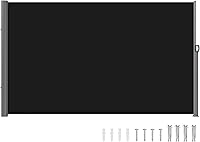 Vista 13 de VEVOR Toldo lateral retráctil, UV 50 63 x 118 pulgadas, pantalla de privacidad para exteriores, pantalla de privacidad para exteriores, 9.88 oz