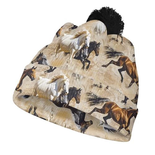 Kids Beanie Winter Soft Warm Knitted Hats Skull Pompom Cozy Caps for Girls Boys2