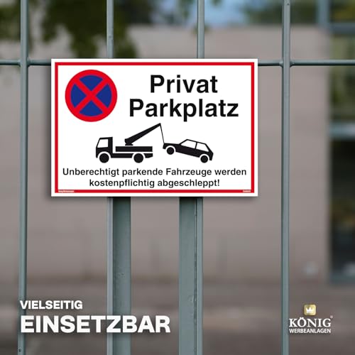 Privatparkplatz Schild Dreifke aus Aluminium 42 x 30 cm