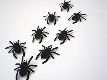 Paperback Come 2 Buy - Pack of 20/40/100pcs Approx. 3D Cardboard Paper Spider Matt Effect Wall Decoration Stickers Art Crafts Decal Spiders Halloween DIY Fancy Party Decor Mural Complete With Double-Sided Adhesive Tape - 100pcs Black [Chinese] Book