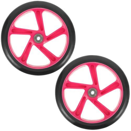Roues de remplacement scooter 175mm lot de 2 en PU élastique résistant