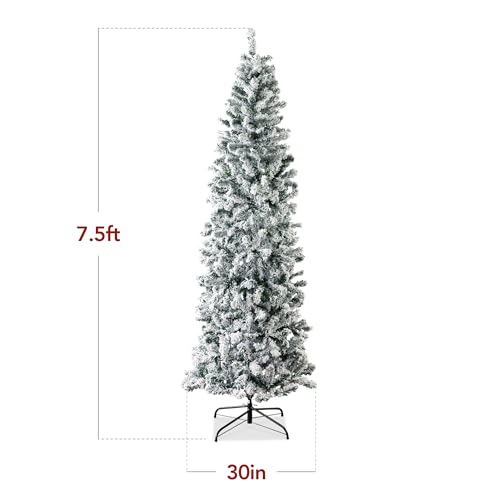 Best Choice Products SKY4981 Flocked Pencil Christmas Tree thumb #7