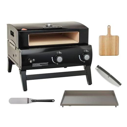 BakerStone O-AJLXX-O-000 Portable Gas Pizza Oven, Black