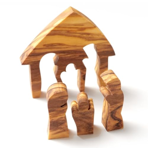 Kassis Geschenkartikel Olivenholz Weihnachtsdeko Krippe Puzzle...